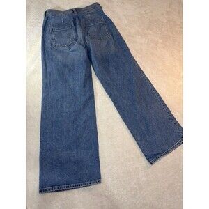 Everlane Women's 29R Patch Pocket Wide Leg Jean Blue Denim High Waist Flare Boot